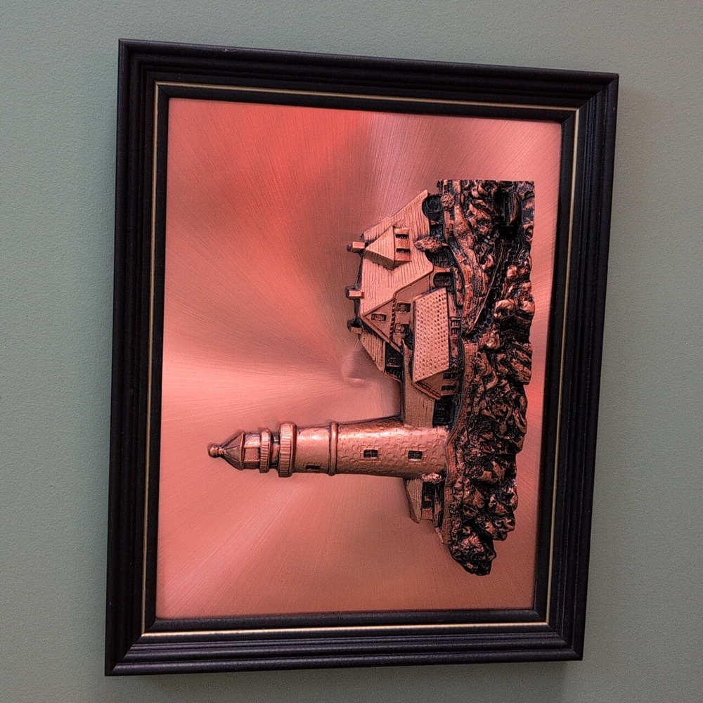 Copper Lighthouse 3D Wall Sculpture